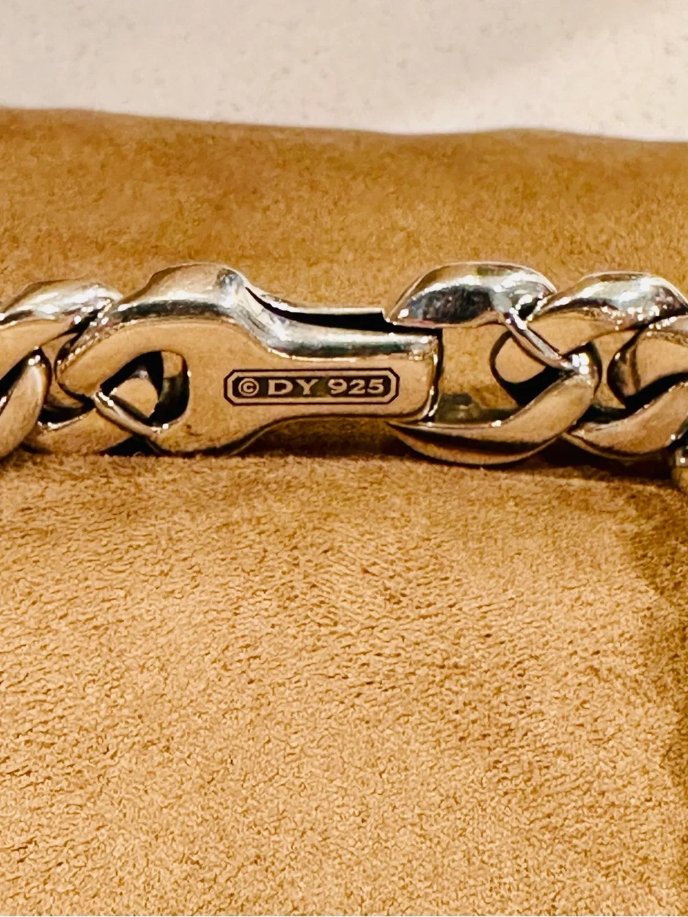 David Yurman Curb Chain ID Bracelet – Sterling Silver 11.5mm (Size M)